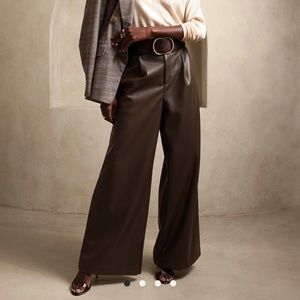 Banana Republic Noli Wide-leg vegan leather pant